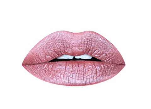 Aromi Dusty Pink Metallic Matte Liquid Lipstick | Shimmery Finish, Vegan, Cruelty-free, Long-Lasting, (Pixie Dust)