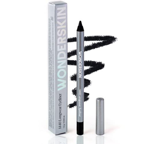 Wonderskin 1440 Longwear Waterproof Eyeliner Pencil, Black Eyeliner Pencil For Women Eye Makeup, Black Pencil Eyeliner (Liquorice)