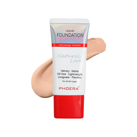 Matte Foundation, Anglicolor Flawless Full Coverage Foundation 30ml Matte Oil-Control Long Lasting Waterproof Liquid Foundation for Women Girls