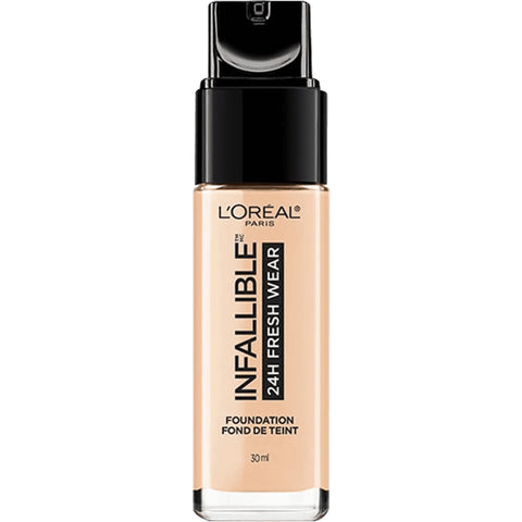 L’Oréal Paris Infallible 24 Hour Fresh Wear Foundation, Lightweight, Ivory, 1 oz.