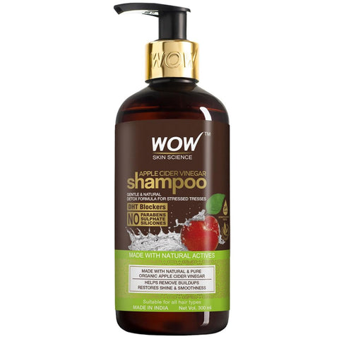 WOW Apple Cider Vinegar No Parabens & Sulphate Shampoo, 300mL