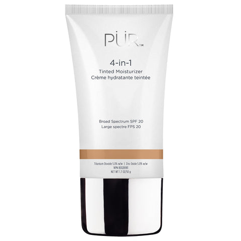 PÜR MINERALS 4-in-1 Tinted Moisturizer With SPF 20 - Hydrating Face Moisturizer, Primer, & Foundation With Shea Butter, Aloe Vera & Vitamin B3 - Vegan Friendly - Free of Paraben, Gluten & BPA - Buff