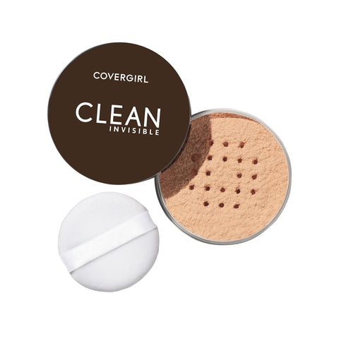 COVERGIRL Clean Invisible Loose Powder - Loose Powder, Setting Powder, Vegan Formula - Translucent Medium, 20g (0.7 oz)