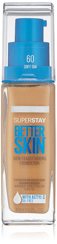 Maybelline Super Stay Better Skin Foundation, Soft Tan, 1 fl. oz.