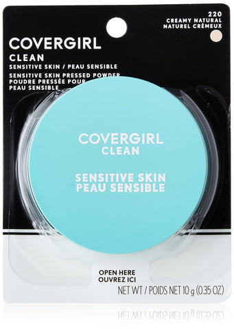 CoverGirl Clean Sensitive Skin Pressed Powder Creamy Natural (N) 220, 0.35 Ounce Pan