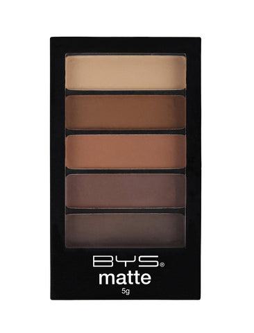 BYS 5 Shades Eyeshadow Compact Eye Makeup Palette with Applicator - Matte Desert Safari