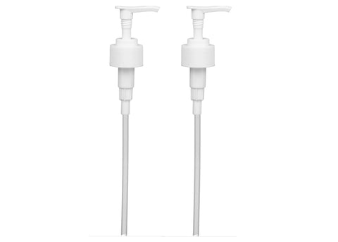 White Soap and Lotion Pump, Fits Most 32oz Castile Soap Bottles, 28/410 Neck, 5cc Dispensed Per Pump (2 Pack)