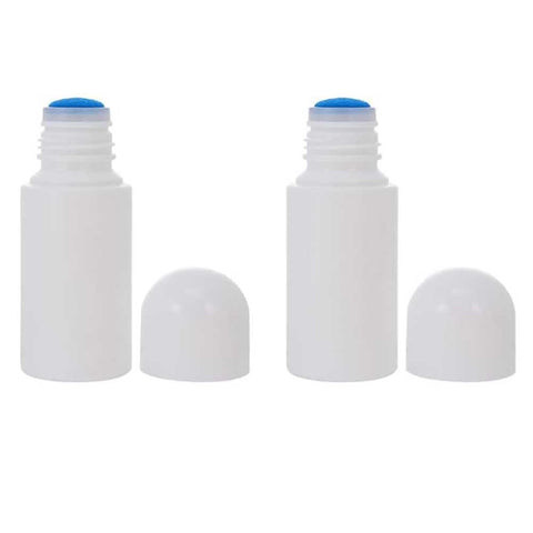 Teensery 4 Pcs 50ml Empty Liquid Bottles Sponge Head Plastic Applicator Bottles Press Out Type Skin Care Bottles Deodorant Bottles Refillable Makeup Cosmetic Storage Containers