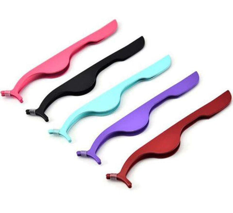 WOIWO 5 PCS Magnet False Eyelash Helper Eyelash Clamp Tweezers Beauty Tool Magnetic Pink Tweezers Stainless Steel