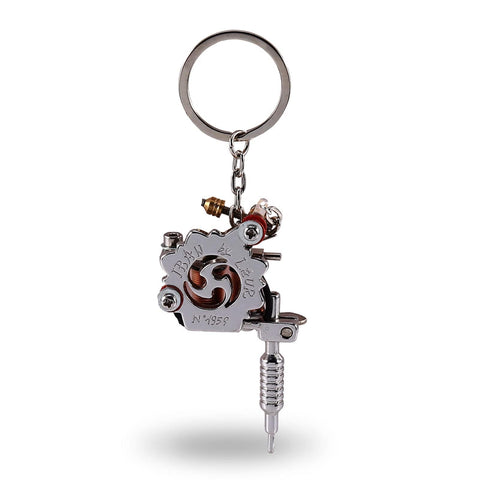 Mini Key-chain,Tattoo Machine Portable Charm Decorative Gun-shaped Keychain for Tattoo Artists.