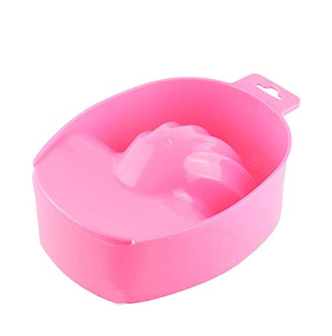DNHCLL Nail Art Tips Dead-skin Soak Bowl Cleaning Software Care Bowl Manicure Hand Cutin Bubble Hand Bowl Manicure Tools (Pink)