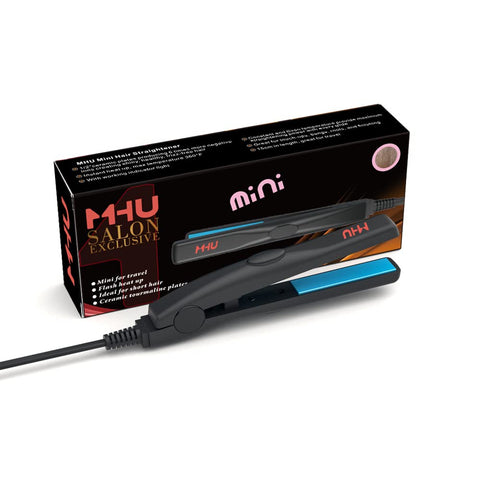 MHD Travel Size Mini Hair Straightener 0.5 Inch, Black
