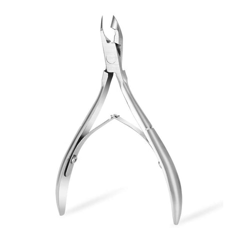 NIPPER Stainless Steel Professional Cuticle Cutter Trimmer Manicure Tools with Double Spring, Perfect Nail Care Tool for Manicure & Pedicure (Silver)
