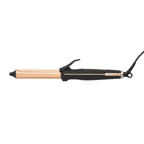 Kristin Ess Hair 1 ?-Inch Ceramic Curling Iron for Beach Waves + Curls for Medium and Long Hair, Soft Heat Technology for Smoothing + Frizz Control, Dual Voltage, Auto Shut-Off