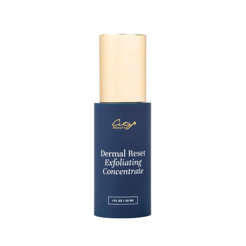City Beauty Dermal Reset Exfoliating Concentrate - AHA Lactic Acid Daily Facial Exfoliant - Solution For Wrinkles, Texture, Discoloration, & Pores - Anti-Aging Cruelty-Free Skin Care
