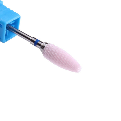 Medium-Pink: Mzcmsl Pink Cone Shape Ceramic Drill Bit for Manicure Machine, Medium Grit Ceramic Burr, 3/32 Shank Electric Manicure Drill