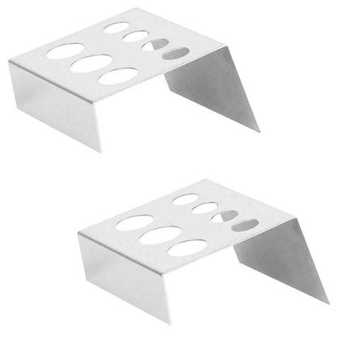 2 Pieces Tattoo Ink Cup Holder Tattoo Pigment Holder Tattoo Pigment Cup Holder 7 Holes Tattoo Ink Cup Holder Tattoo Machine Pen Holder Stand Tattoo Pigment Ink Cap Holder, Silver
