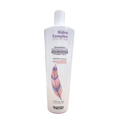 BysPro Hidro Complex Intelligent Repair Treatment Leave On Soy Protein Natural Corn Hydration Plus Frizz and Volume Control | Bys Pro Tratamiento reparador Inteligente 33.8oz-1000ml