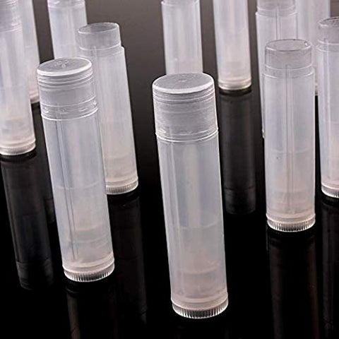 WOIWO 12 Pieces Clear Plastic Empty Lip Balm Tubes Containers DIY Lip Balm Lip Gloss Tube Pipe Bottle