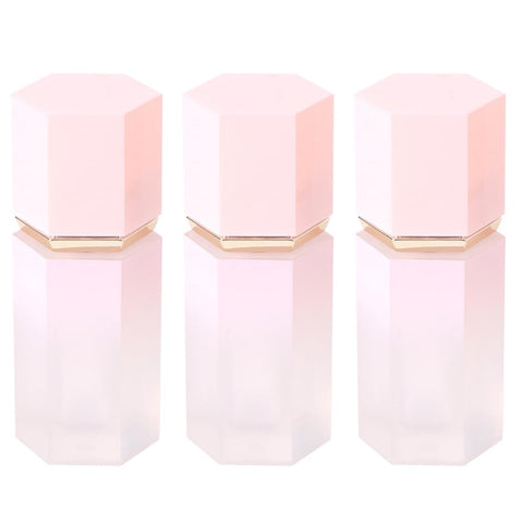 Teensery 3 Pcs 7ml Liquid Blush Bottles Pink Plastic Lip Glaze Tubes Empty Refillable Lip Balm Vials Makeup Liquid Lipstick Containers for DIY Cosmetic Makeup Liquid Blush Samples