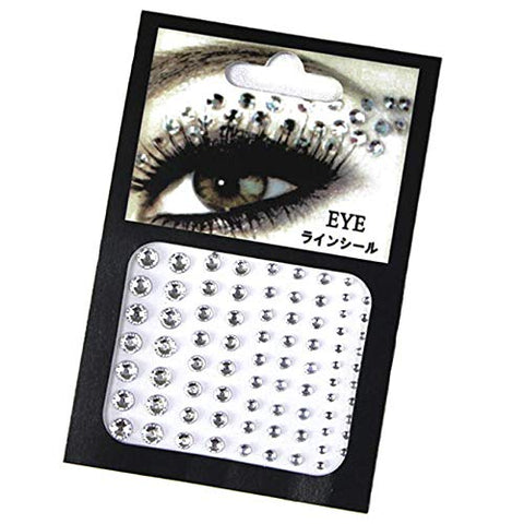 Aeyistry 1 Sheet 81 Pcs Eyes Body Face Jewelry Acrylic Rhinestone Stickers Glitter Flash Crystal Eyes Temporary Tattoo DIY Art Decorations Fashion(2mm,3mm,4mm,5mm)