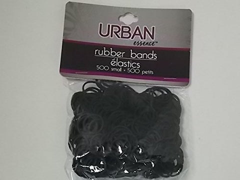 Pack of 500 Snag-Free Small Black Silicone Rubber Bands Rubberbands for Styling Kids Hair Braids Hai...
