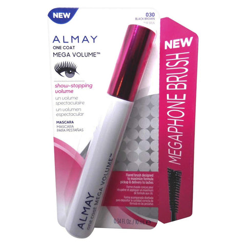 Almay One Coat Mega Volume Mascara, Black Brown, 2.8 Ounce