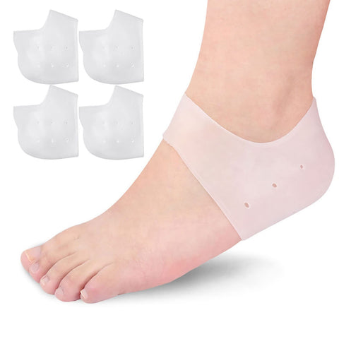 Moisturizing Gel Heel Sock, Breathable Silicone Moisturizing Heel Socks Cushion Foot Sleeve to Relieve Pain and Pressure from Plantar Fasciitis, Protect Bone Heel Spurs & Cracked Foot Skin Care,2 Pair