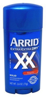Arrid XX Extra Dry Solid Antiperspirant Deodorant, 2.0 Ounce (Pack of 2 - 2.6 Ounce)