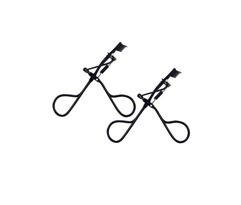 WOIWO 2PCS Female Black Stainless Steel Eyelash Curler Hair Curler Eyelash Curler PP Silicone Cushion Cosmetic Tool Eyelash Curler