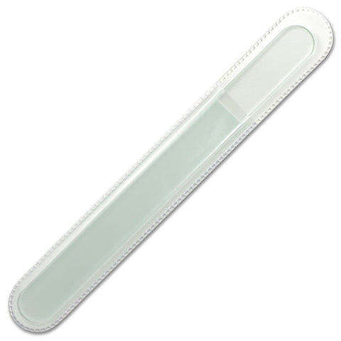 Large Glass Nail File, Genuine Czech Tempered Glass, Lifetime Guarantee, Hand-Made Crystal Nail File