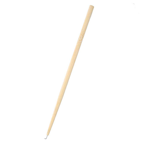 ZJchao Lace Wig Ventilating Needle, Wood Handle, Silver, Blunt Point, Ideal for Crafting Hairpieces, Wigs, and Beards