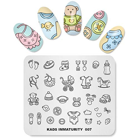 KADS Nail Art Image Stamping Plates Baby Immaturity Cute DIY Manicure Template(IM007)