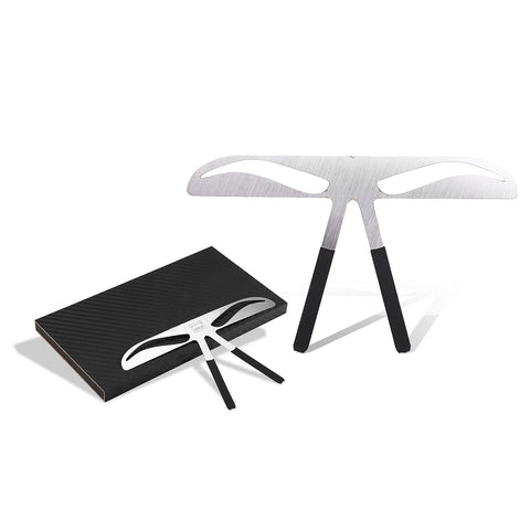 4 Types Permanent Eyebrow Ruler, Eyebrow Measure Balance Extension Ruler, Eyebrow Shape Stencil Tool, Eyebrows Enhancer Grooming Stencil Shape Ruler(Classic Eyebrow)