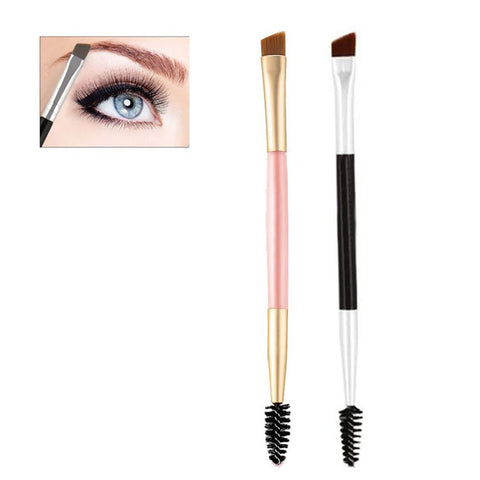 Double Ended Eyebrow Brushes Comb Set Eyebrow Makeup Kit Eyebrow Brush Comb Design Allows for Precision Application of Brow Powders, Waxes and Gels and Evenly Blends Product (2 Pack)