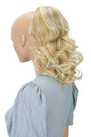 PRETTYSHOP Hair Piece Ponytail Drawstring Extension Wavy Voluminous Nature Looking Heat-Resisting 16" honey blonde mix # 27H613 PH215