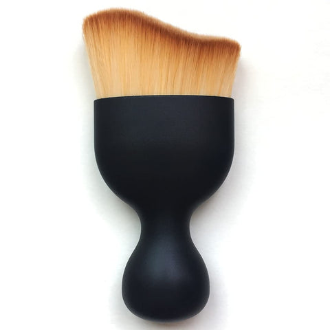 RN BEAUTY Foundation Powder Brush Kabuki Brush Liquid Cream Makeup Brushes Face Blender Brush Mineral Blending Buffing Concealer Brush Thick and Dense S Shaped Top Multi-function Cosmetics Tools - Brown