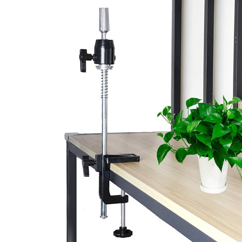 ZQIAN BEAUTY Scalable, Rotatable Metal Mannequin Head Holder Stand with Adjustable Height and C-Clamp for Hairdresser