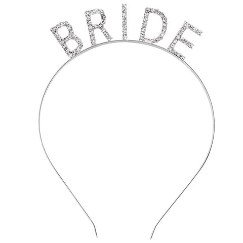 1pcs Kicosy Wedding Bride To Be Headband Bride Rhinstone Tiara for Women Bachelorette Party Headband Bridal Shower Headband Wedding Gift for Women and Girls Bride Headpiece Crown Hair Accessories