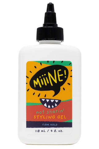 MiiiNE! Not Sharin Styling Gel for Boys 4oz | Strong Hold Kids Hair Gel - No Flake Styling Gel â€“ Perfect Gel for Epic Spikes â€“ Cruelty Free Hair Gel for Kids Made in USA | By Stylists For Kids