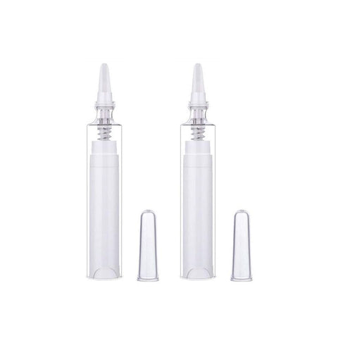 AKOAK Plastic Ampoule Roller Bottles Empty Reusable Push-type Vacuum Essence Bottle,Pack of 2 (10 ml)