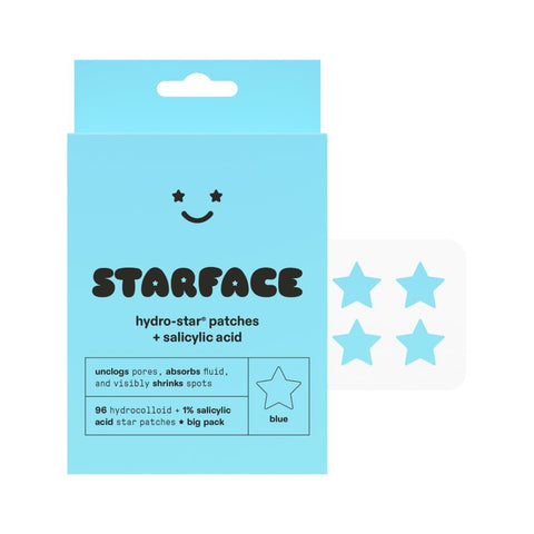 Starface Hydro-Star + Salicylic Acid BIG PACK, Hydrocolloid Pimple Patches With 1% Salicylic Acid, Helps Soothe Deep Spots, Cute Star Shape (96 Count)