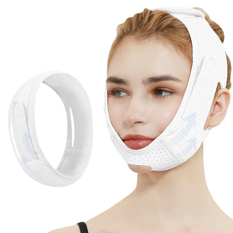 Face Slimming Strap, V Line Lifting Mask Double Chin Reducer Reusable Breathable V Line Lifting Chin Strap for Eliminates Sagging Skin Lifting Firming Anti Aging