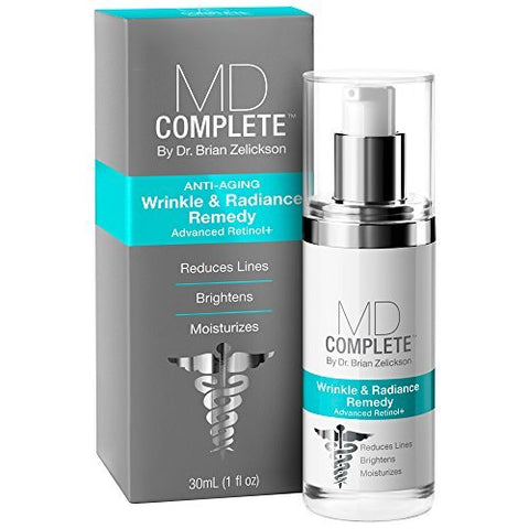 MD Complete Wrinkle & Radiance Remedy Cream Anti-Aging 1.0 fl oz (30mL) Without Any Bonus by Dr. Brian Zelickson