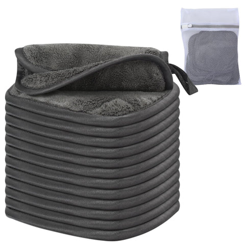 SINLAND Microfiber Face Washcloths Soft Facial Cloth Makeup Remover Cloth for All Skin Types Absorbent Reusable Face Cleansing Pads 6Inch x 6Inch 12Pack