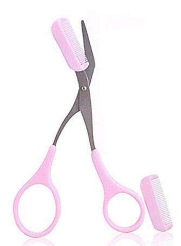 Eyebrow Trimmer scissors With Mini Comb,Ladies Men's Auxiliary eyebrow comb scissors,Perfect eyebrow trimming tool for better control of length,prune of eyebrows Shaping at home Makeup Tools.