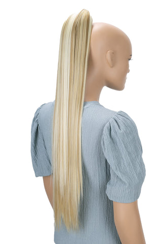 PRETTYSHOP Hairpiece Ponytail Clip on Extension Long hair smooth Heat-Resisting 27" blond mix # 27H613 H166