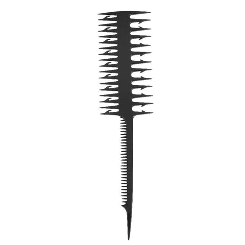 Professional Double-Sided Wide And Fine Teeth, Highlighting Comb, Hair Dyeing Device, Pointed, Needle-Shaped, Piece Strip Dyeing, Hair Braiding Tools For Salon, Household (Black)