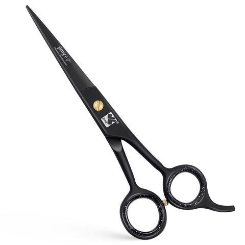 Jimy Professional Hair Cutting Shears 6.5'' Stainless Steel Sharp - Smooth Razor Edge Series Shears for Hair Cutting, Hair Cut Scissor for Women & Men and Salon (Barber Scissors J1-208)
