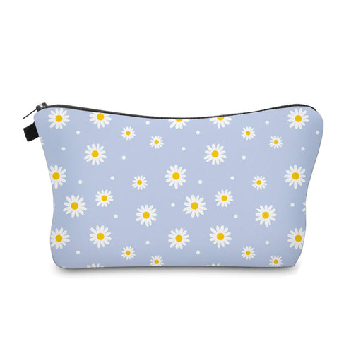 Cute Travel Makeup Bag Cosmetic Bag Small Pouch Gift for Women (Daisy 1)